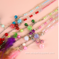 Hot sell plastic stick colorful feather cat toys